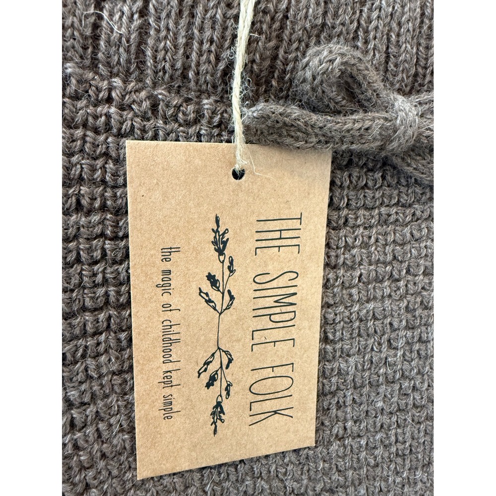 The Simple Folk Alpaca Bloomer Fawn Brown Knit Shorts Bow Size 4-5Y Fall Cozy - Picture 4 of 5